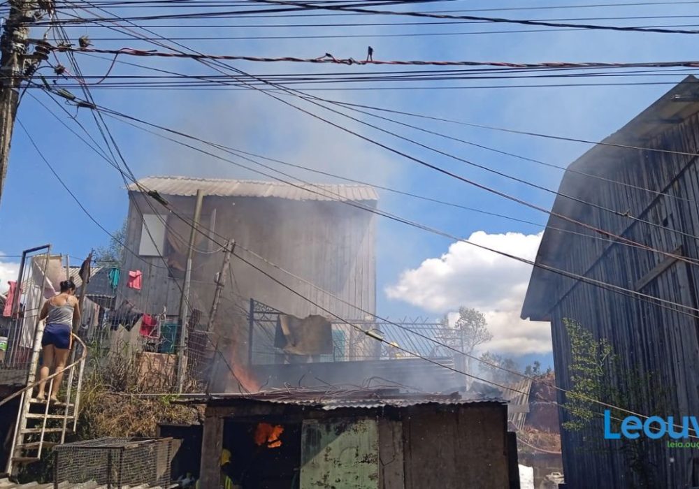 Incêndio em mato atinge residência no Vila Amélia, em Caxias do Sul